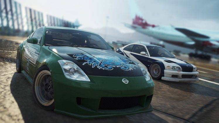 Nissan 350Z, BMW M3 GTR, BMW, Nissan, Need for Speed, Need for Speed: Most Wanted (2012 video game), Video games, Car HD Wallpaper Desktop Background