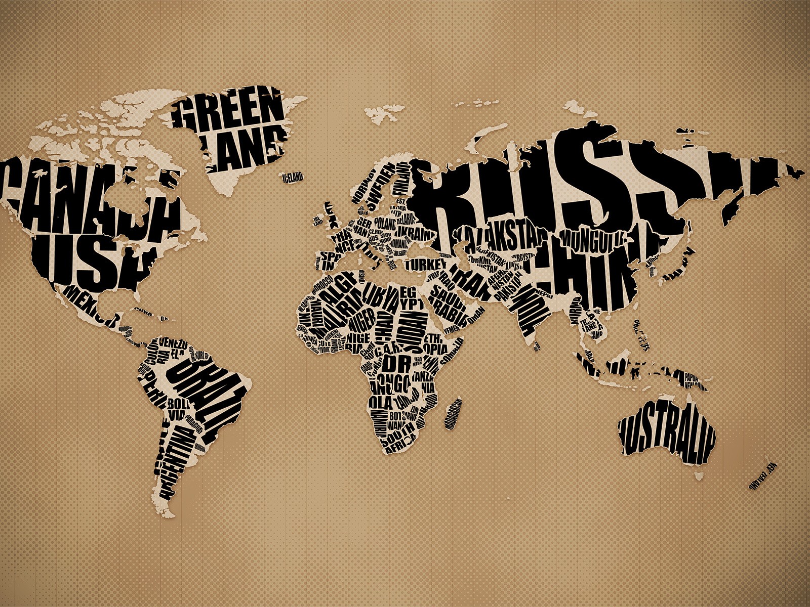 map, Word clouds Wallpaper