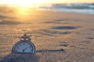 clocks, Beach, Sand, Sunlight
