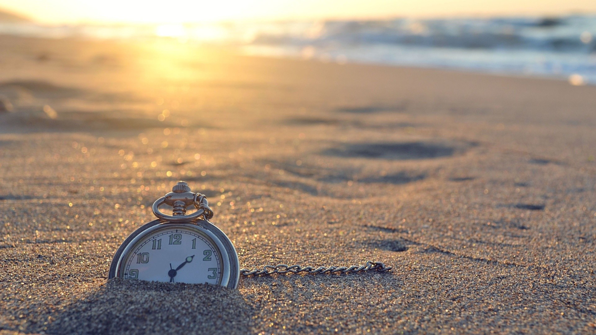 clocks, Beach, Sand, Sunlight Wallpaper