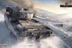 World of Tanks, FV4202, Wargaming, Winter