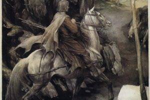 medieval, Horseman, The Mabinogion, Alan Lee