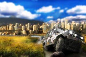 offroad, Cityscape, Vehicle