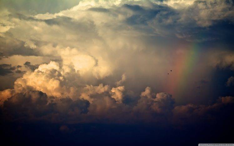 rainbows, Clouds, Sky HD Wallpaper Desktop Background