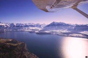 mountains, Aircraft, Landscape