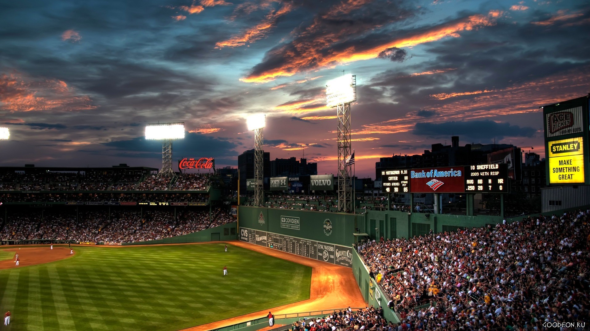 Major League Baseball, Baseball, Stadium, Crowds, Clouds Wallpaper