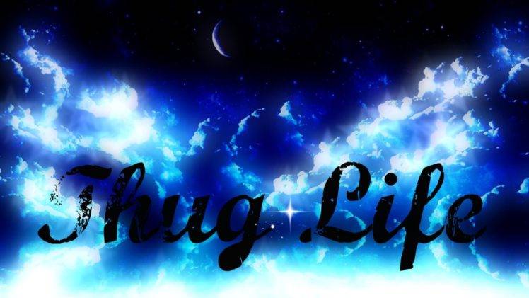 moon, Clouds, Gangster, Stars, Blue, Black HD Wallpaper Desktop Background