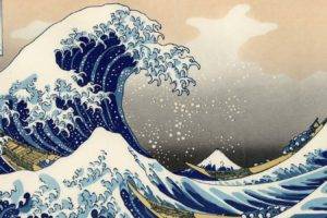 The Great Wave off Kanagawa, Artwork, Sea, Waves, Japanese