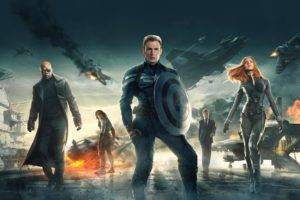 Captain America: The Winter Soldier, Chris Evans, Captain America, Black Widow
