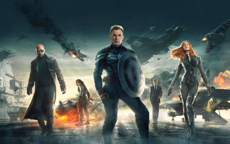 Captain America: The Winter Soldier, Chris Evans, Captain America, Black Widow HD Wallpaper Desktop Background