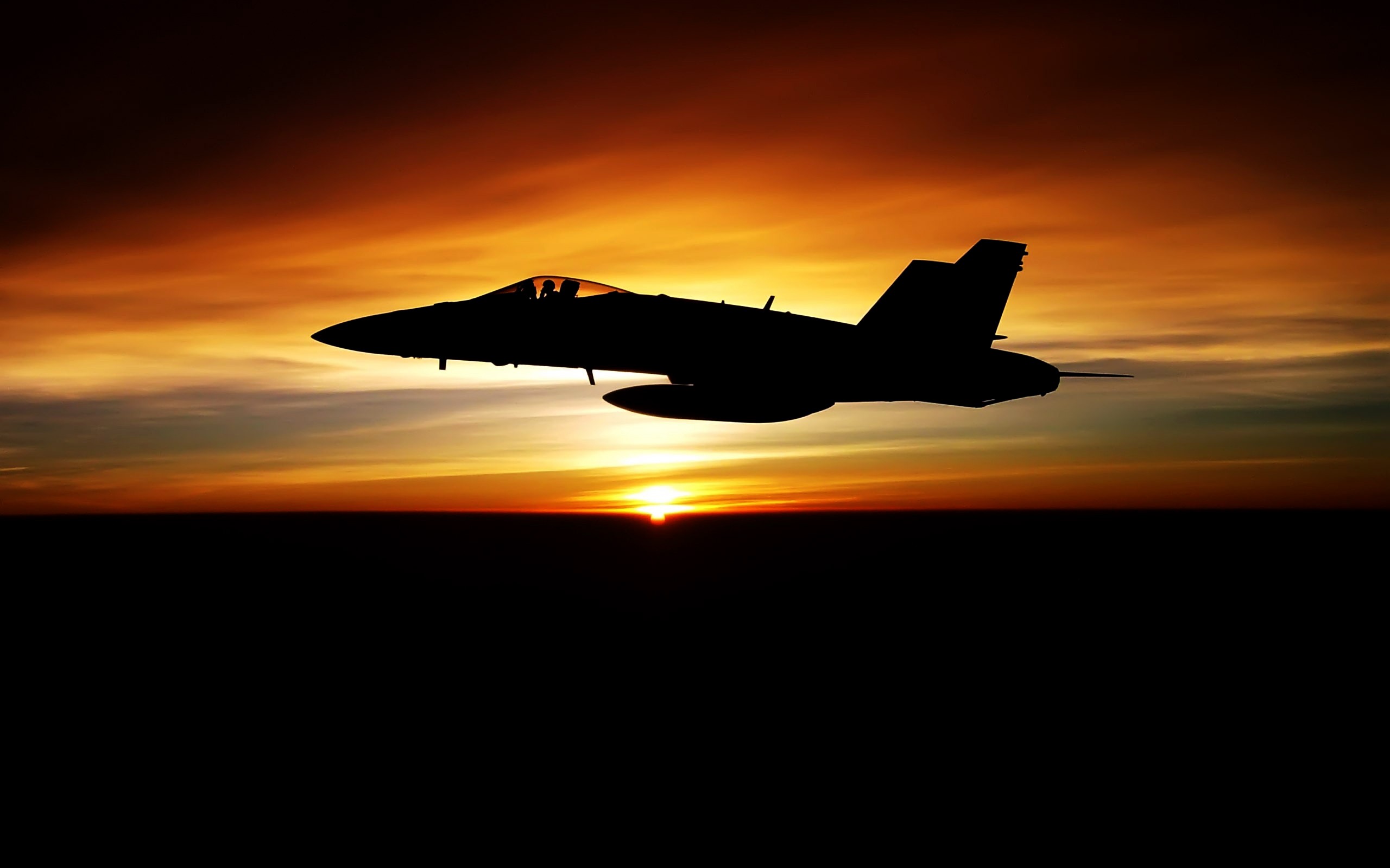 FA 18 Hornet, Aircraft, Sunset Wallpaper
