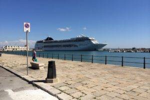 Italy, Sicily, Trapani, Cruise ship, Sea