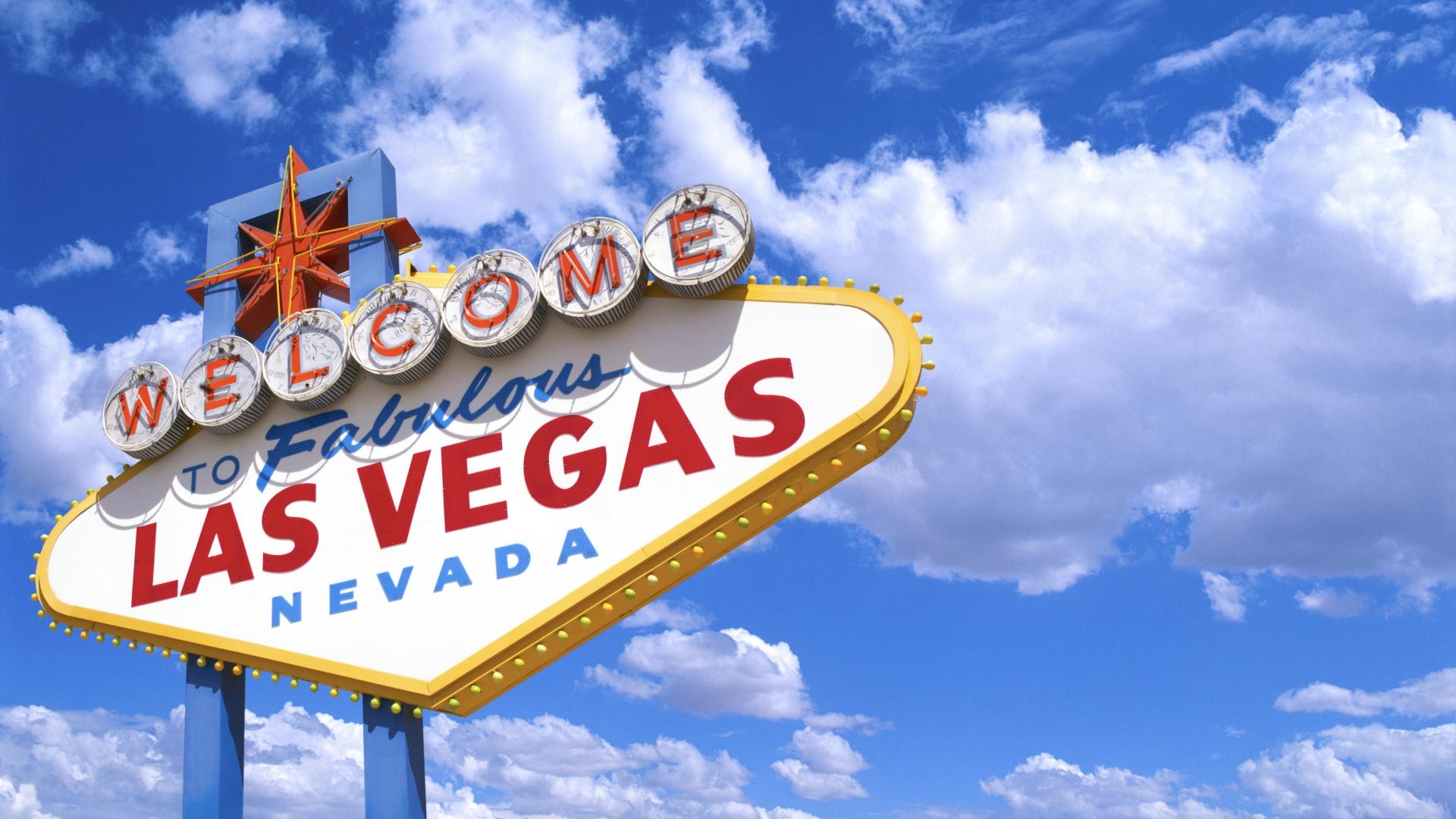 Las Vegas, Signs, Clouds, Sky Wallpaper