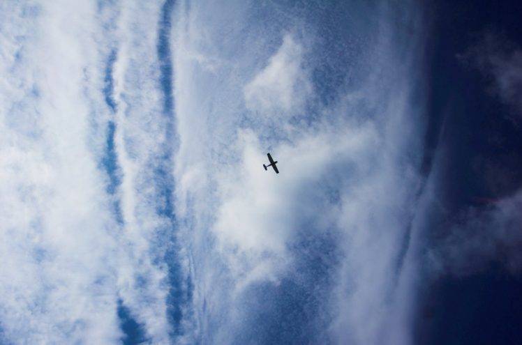 sky, Clouds, Airplane HD Wallpaper Desktop Background