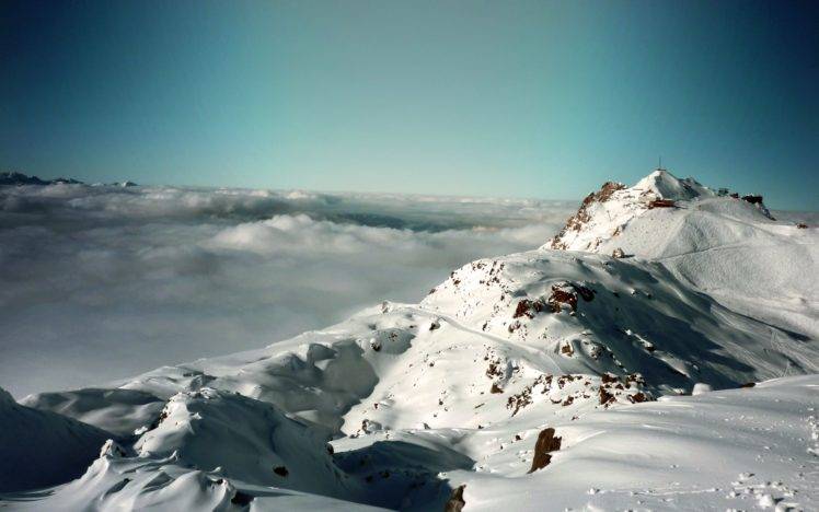 sky, Mount Hood, Snow, Rock HD Wallpaper Desktop Background