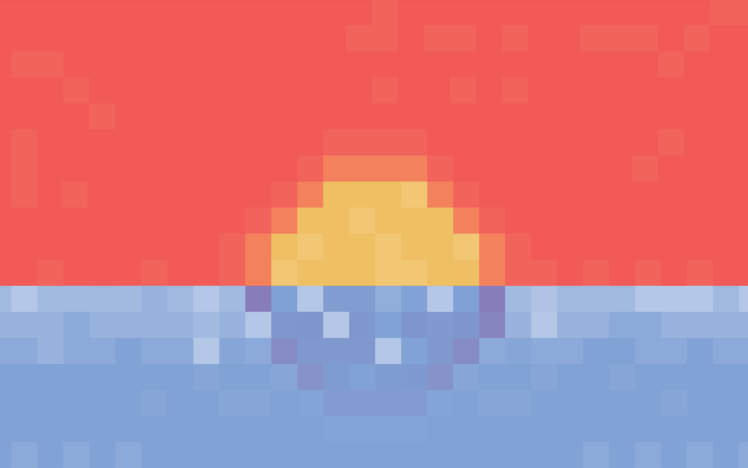 simple, Minimalism, Horizon, Sunset HD Wallpaper Desktop Background