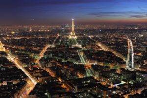 Paris, Sunset, Eiffel Tower