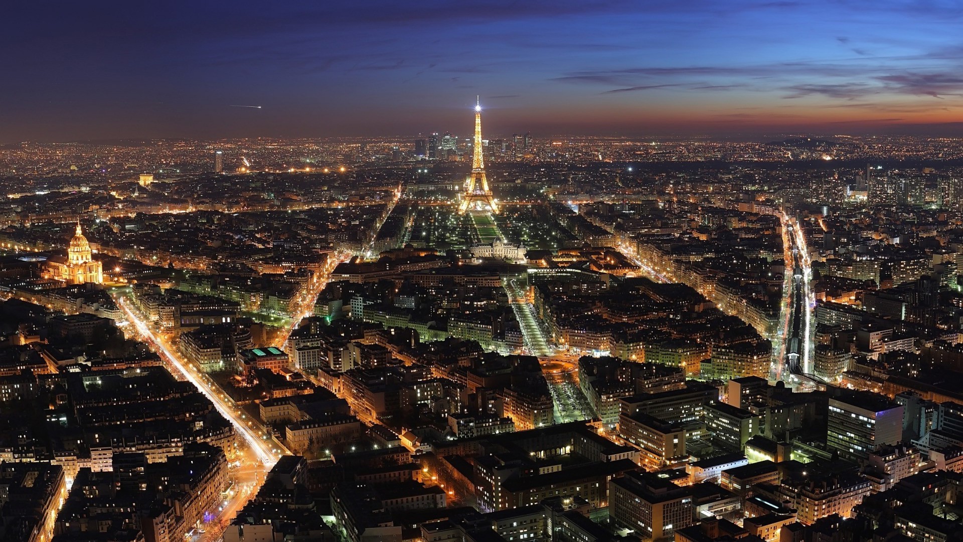 Paris, Sunset, Eiffel Tower Wallpaper