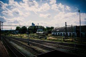 train, Train station, Old, Rail yard, Ground, Sky, Clouds, Pripyat, HDR, Ukraine, Railway, Ruin, Abandoned