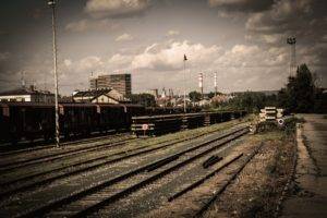 train, Train station, Old, Rail yard, Sky, Clouds, Pripyat, Abandoned, Railway, Muted, Ukraine
