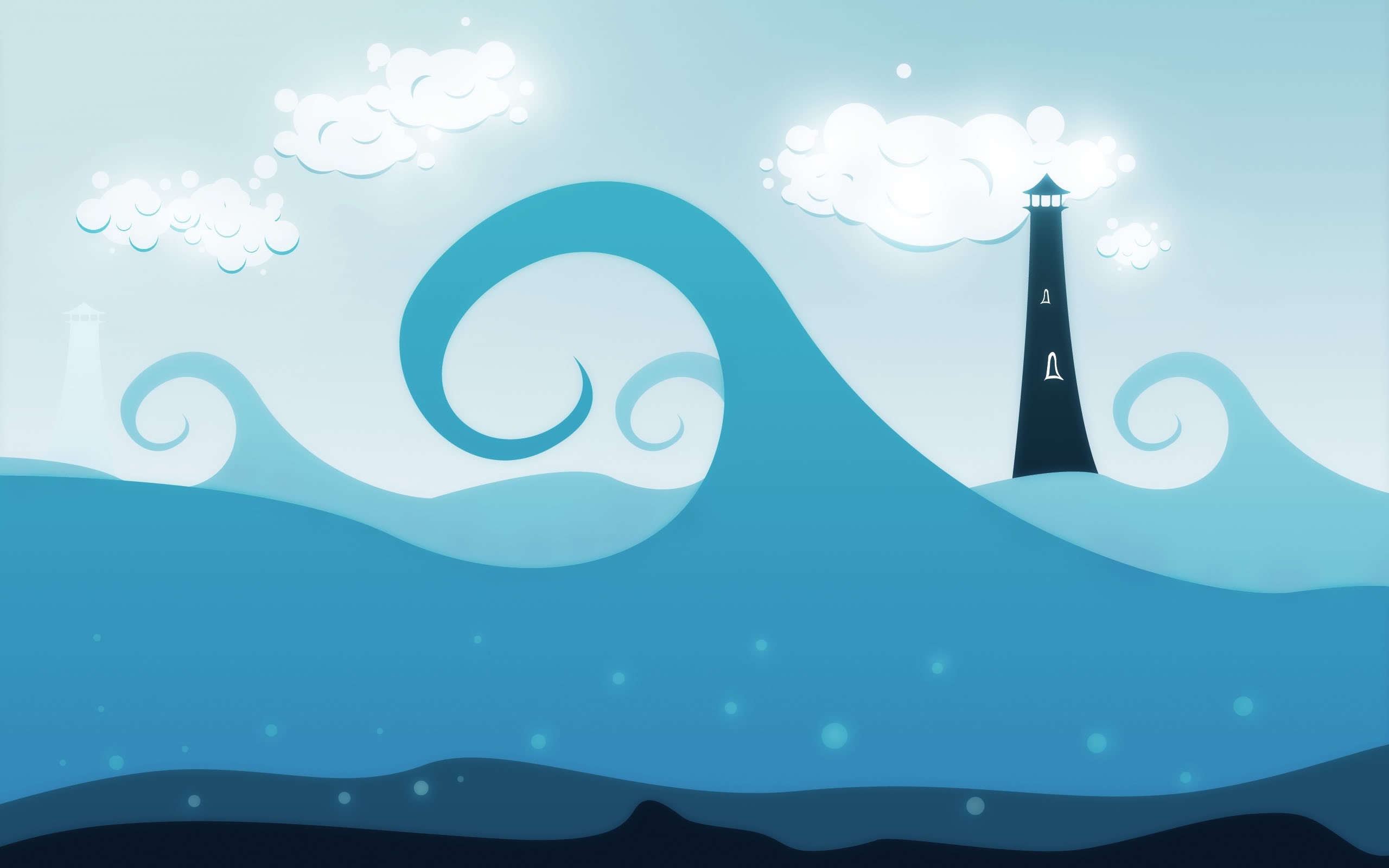 artwork, Lighthouse, Sea Wallpaper