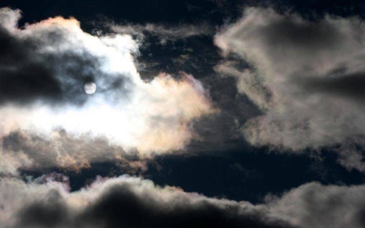 clouds, Moon HD Wallpaper Desktop Background