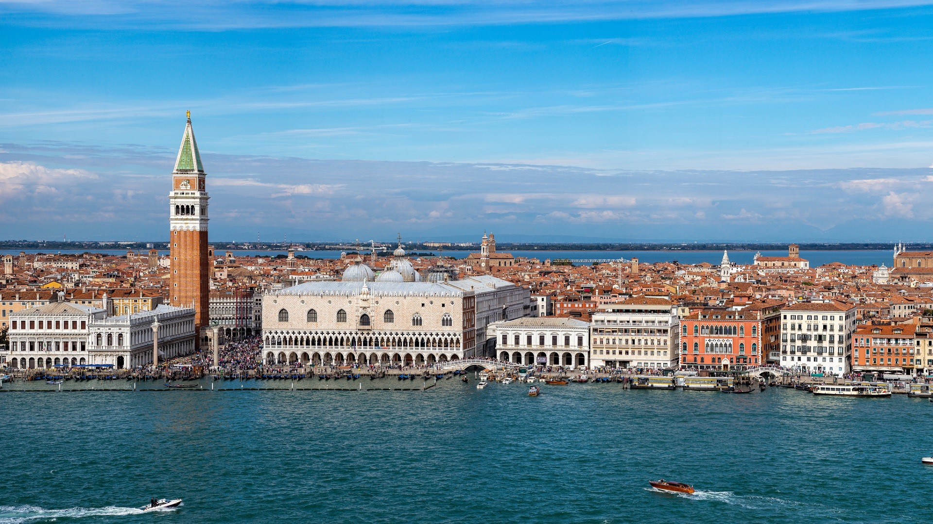 Venice, Italy, City, Cityscape, Architecture, Tower, Sea Wallpaper