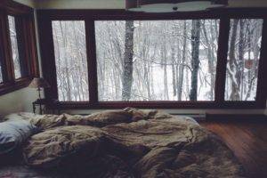 forest, Winter, Window, Pillow, Room