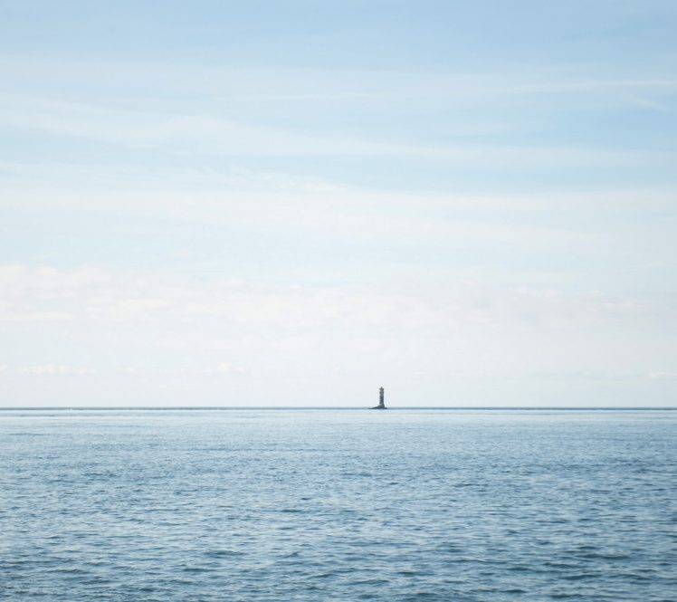 lighthouse, Minimalism, Sea HD Wallpaper Desktop Background