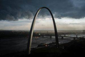 arch, St. Louis, Storm, Clouds