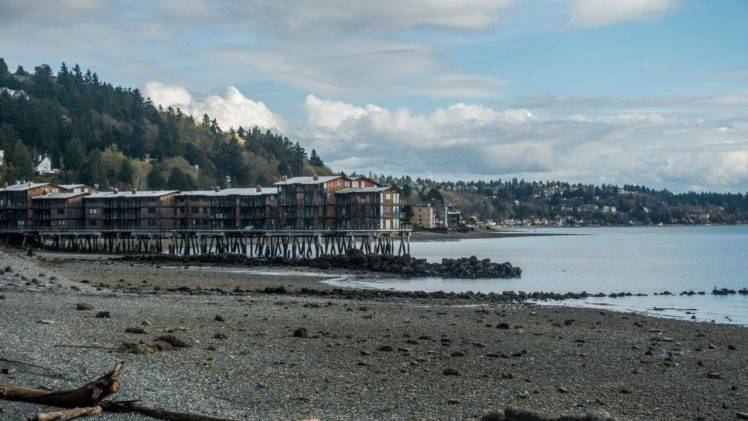 Washington state, Seattle, Beach HD Wallpaper Desktop Background