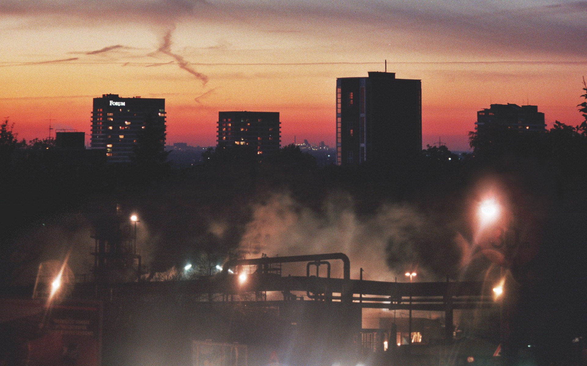 city, Sunset, Industrial, Bohren and der Club of Gore Wallpaper