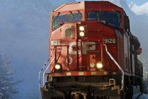 diesel locomotives, Freight train, Portrait display, Snow, Winter