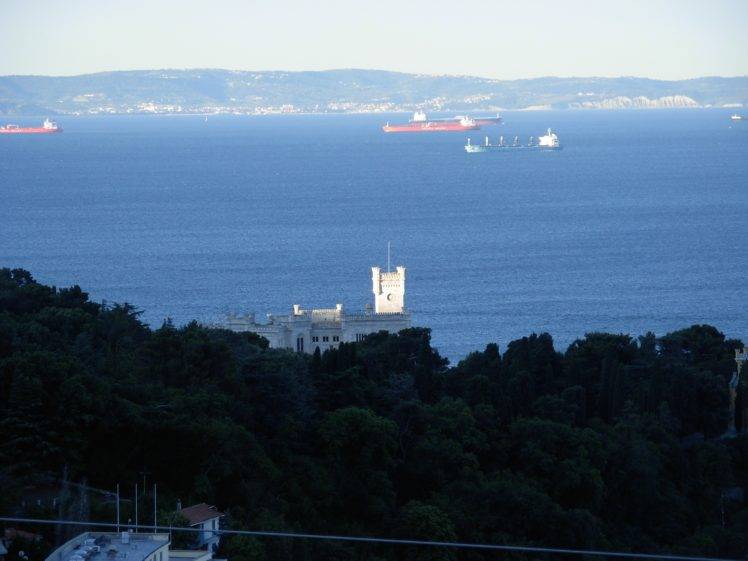Trieste, Italy, Sea, Castle HD Wallpaper Desktop Background