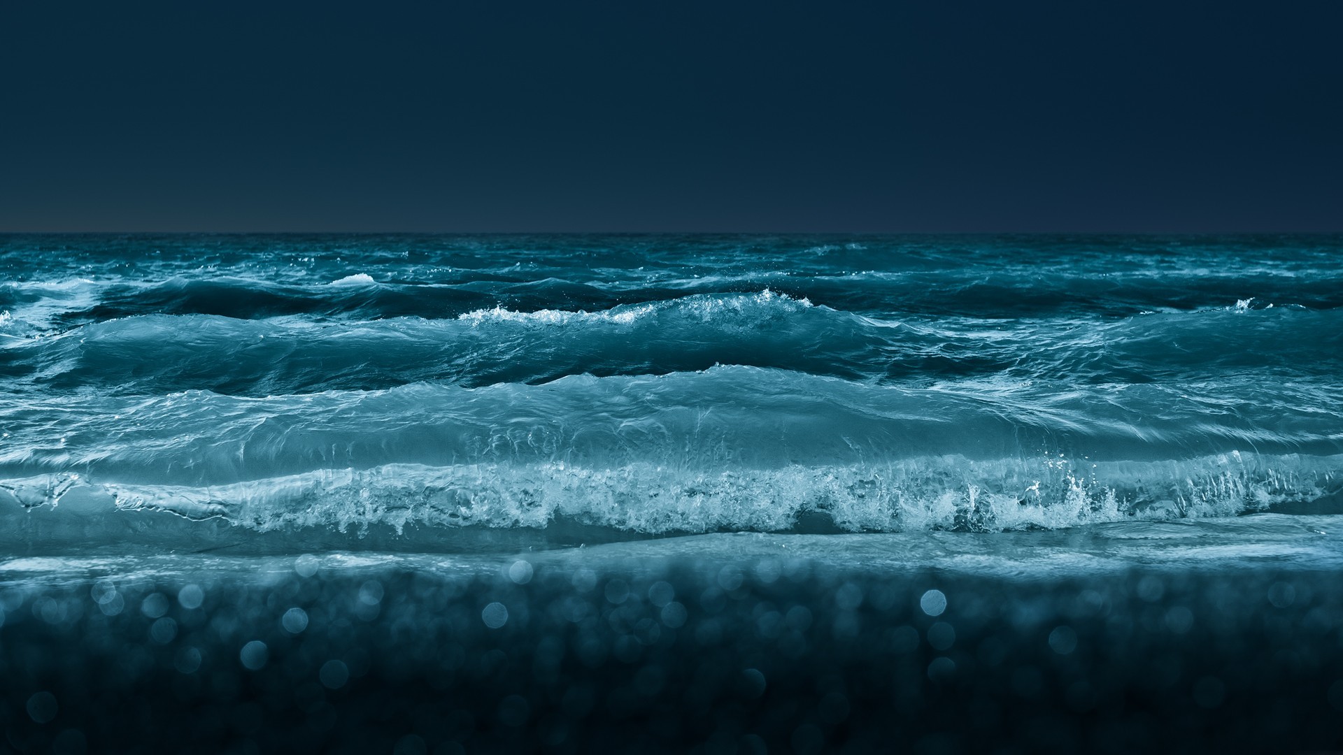 waves, Night Wallpaper