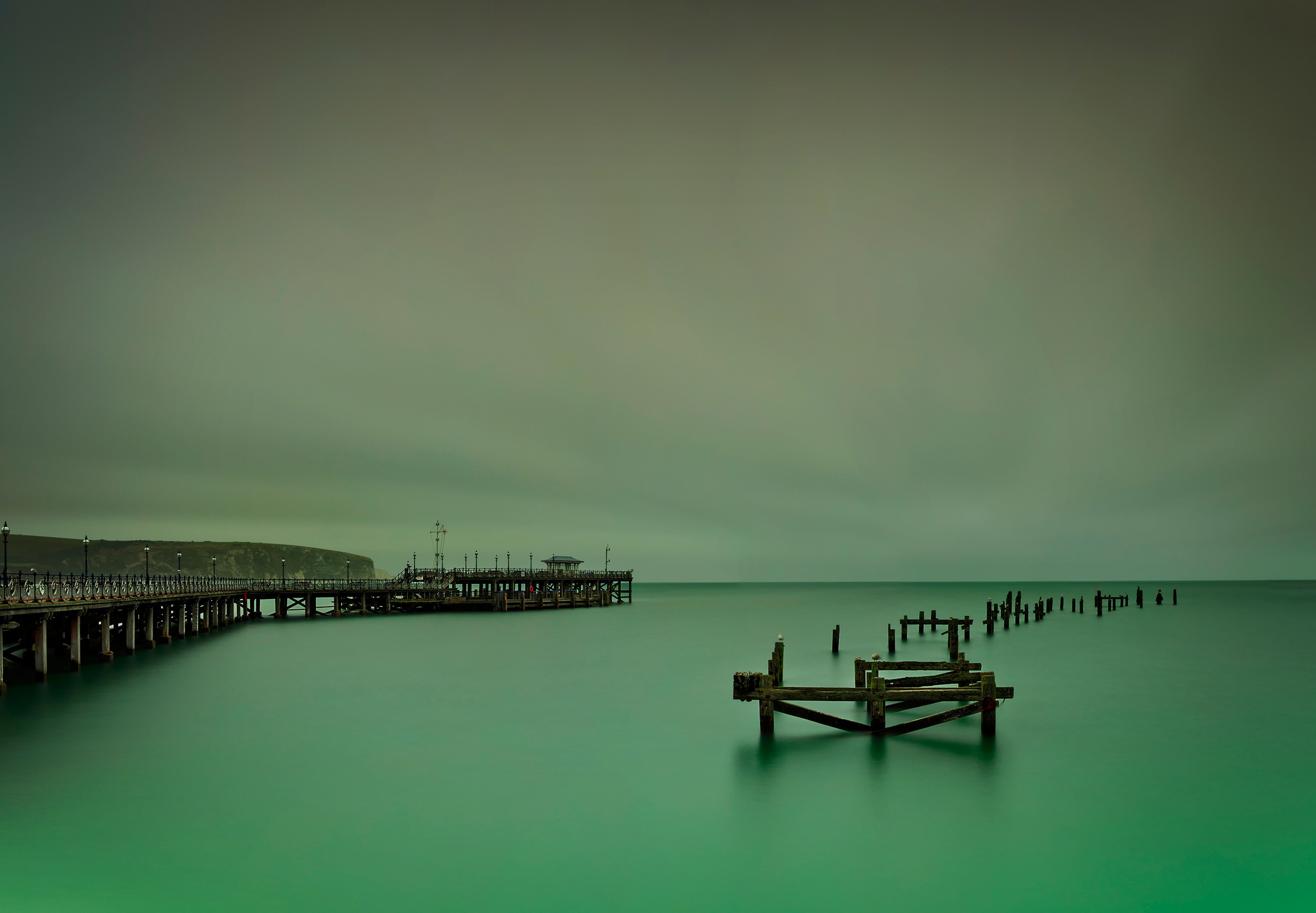sea, Pier Wallpaper