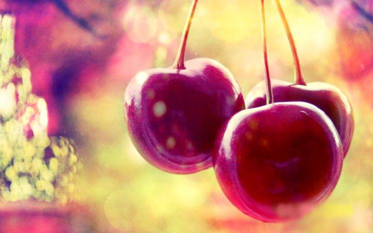 macro, Cherries, Fruit, Plants HD Wallpaper Desktop Background