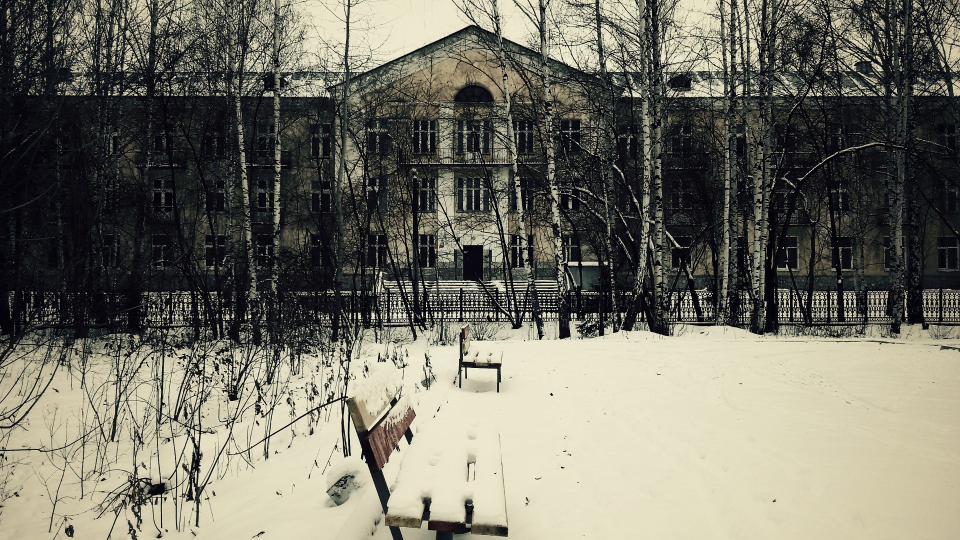 house, Winter, Russia, Snow Wallpaper