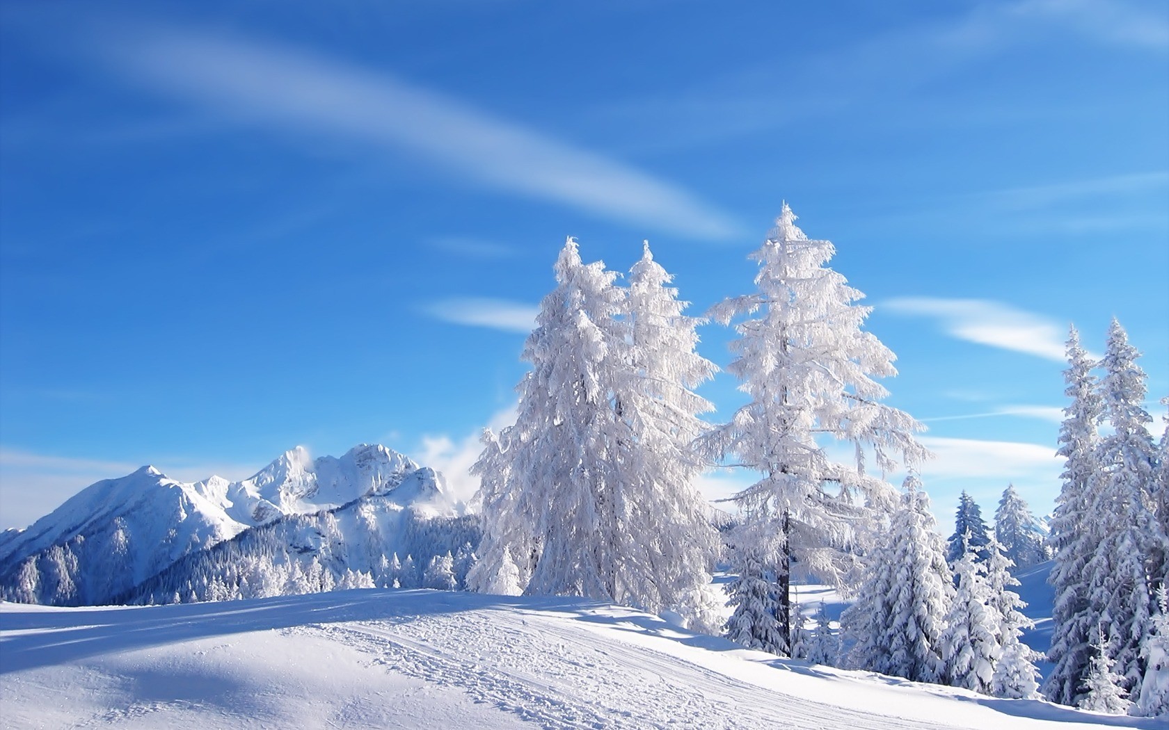 winter, Snow, Snowy peak Wallpaper