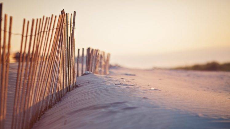 beach, Sand, Fence HD Wallpaper Desktop Background