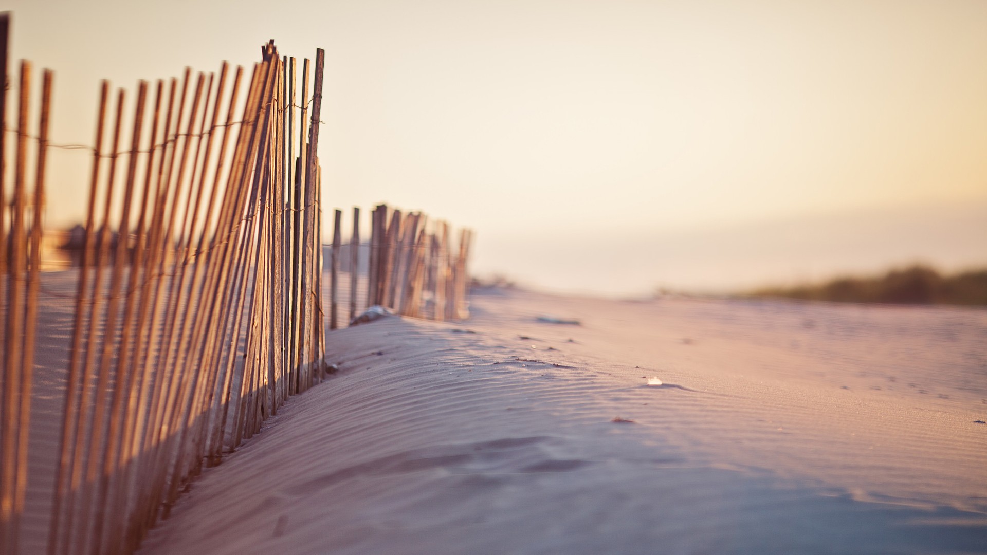 beach, Sand, Fence Wallpaper