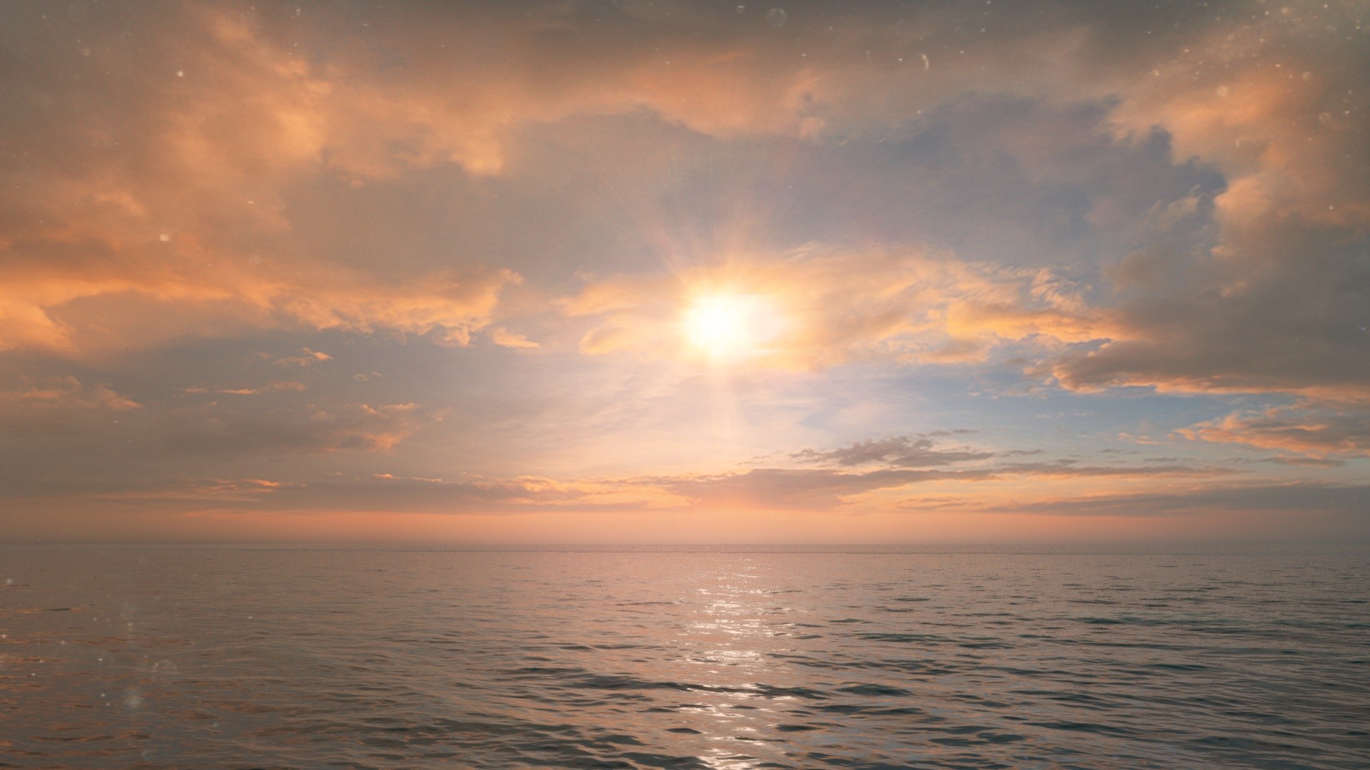 World of Warships, Sunset, Sea, Clouds Wallpaper