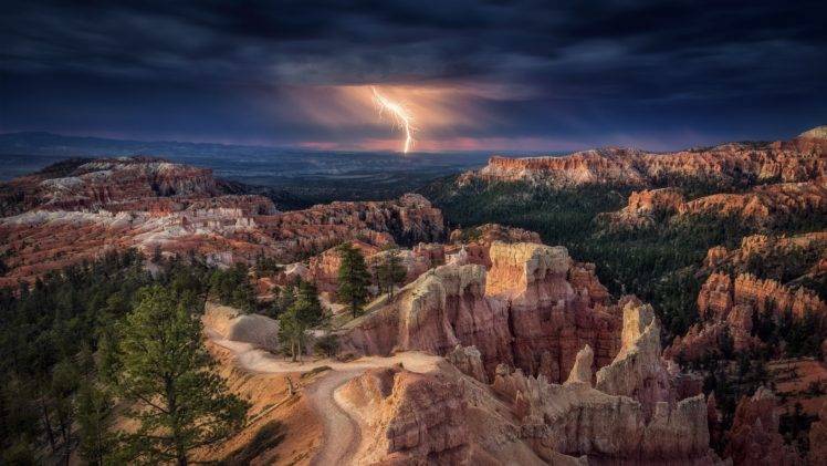 nature, Landscape, Lightning HD Wallpaper Desktop Background