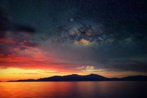Corsica, Ajaccio, Sunset, Water, Clouds