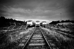 monochrome, Train, Vehicle