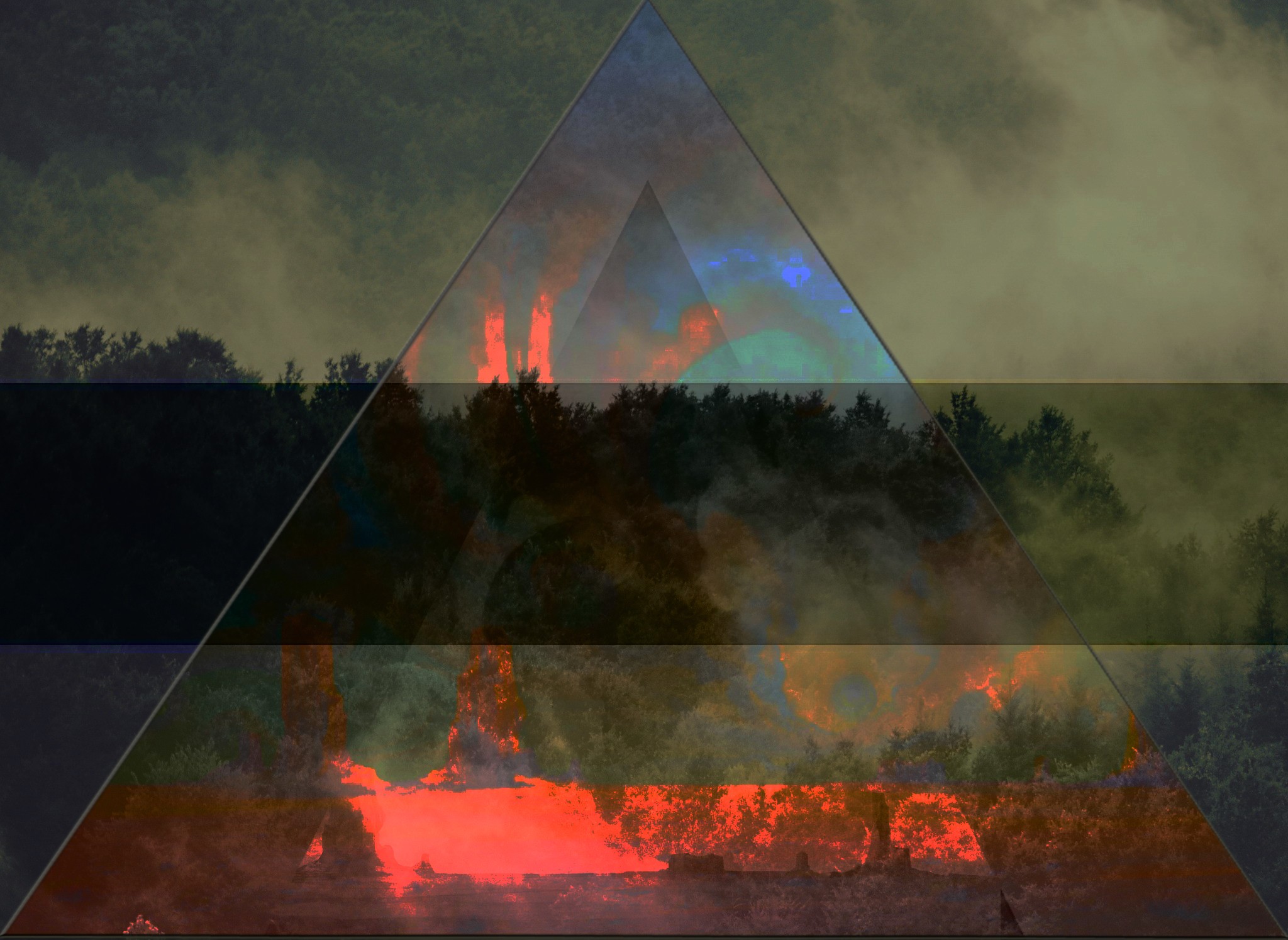 colorful, Triangle, Forest Wallpaper