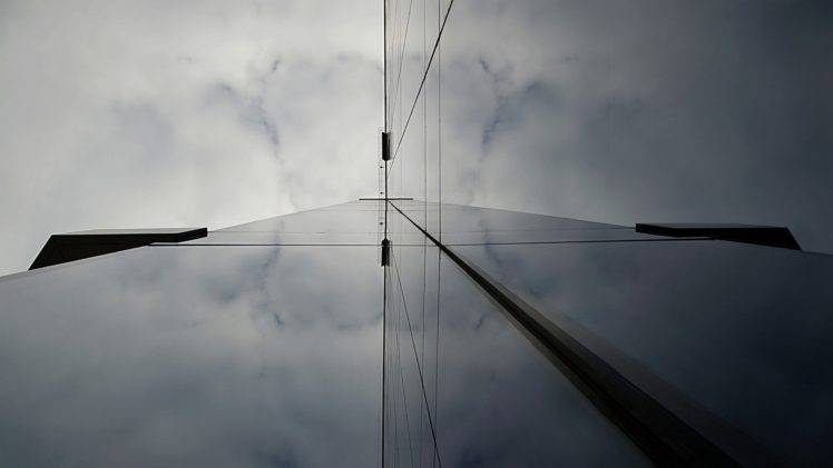 reflection, Clouds, Glass HD Wallpaper Desktop Background