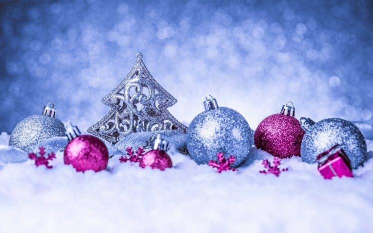 Christmas ornaments, Closeup, Winter HD Wallpaper Desktop Background