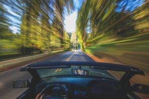 driving, Motion blur, Forest