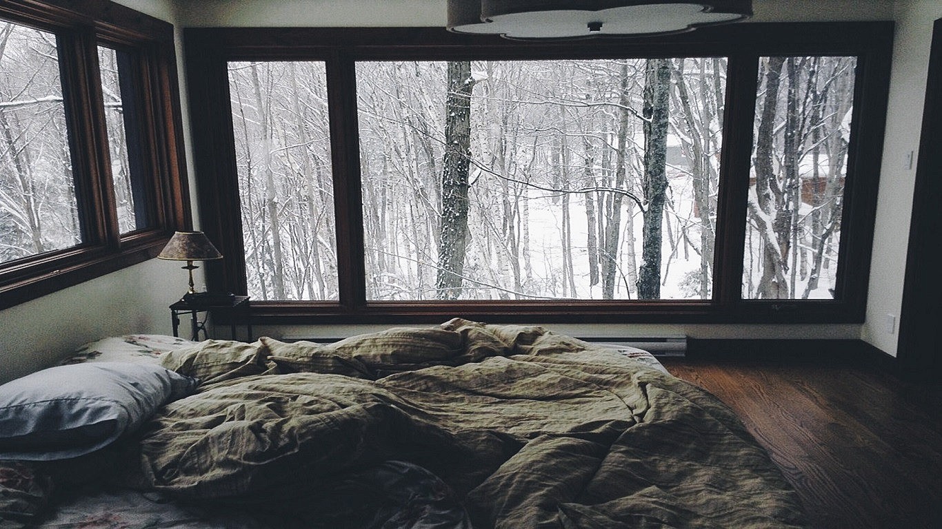 interiors, Bed, Winter, Cozy Wallpaper